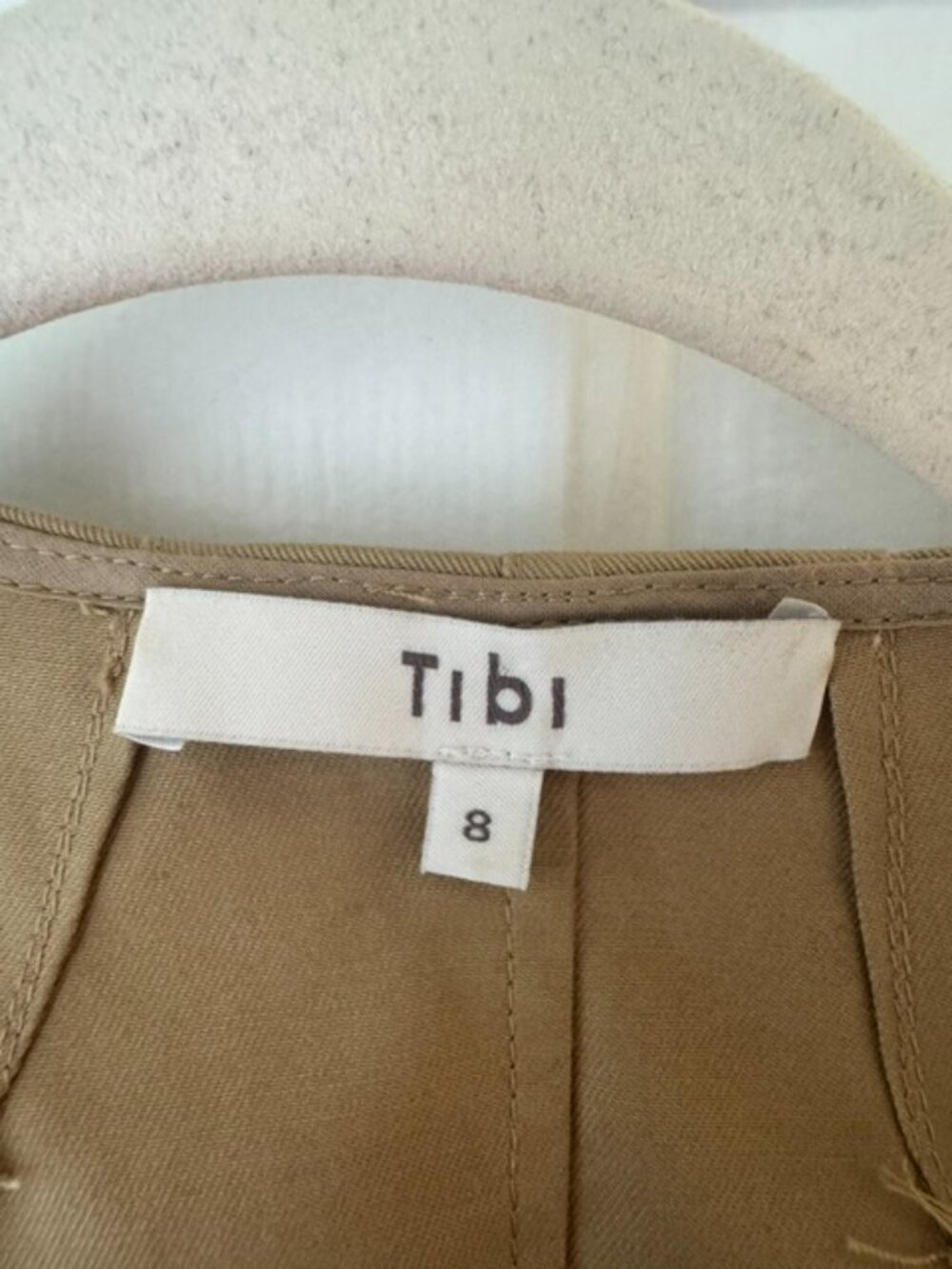 Price drop: Tibi Chino slit front sleeveless tunic, size 8, beige, $80 (was$95.) - Picture 4 of 5
